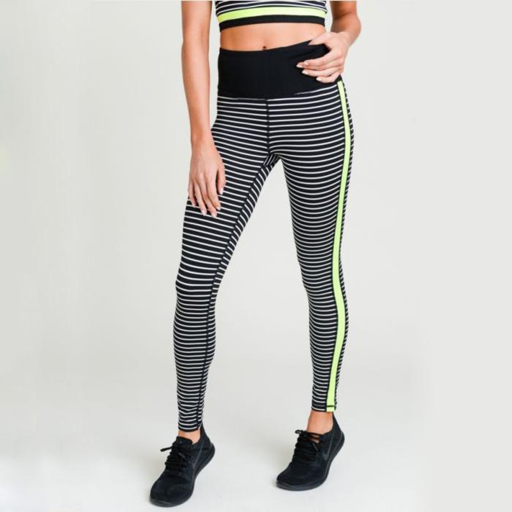 Neon Striped Leggings